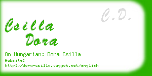 csilla dora business card